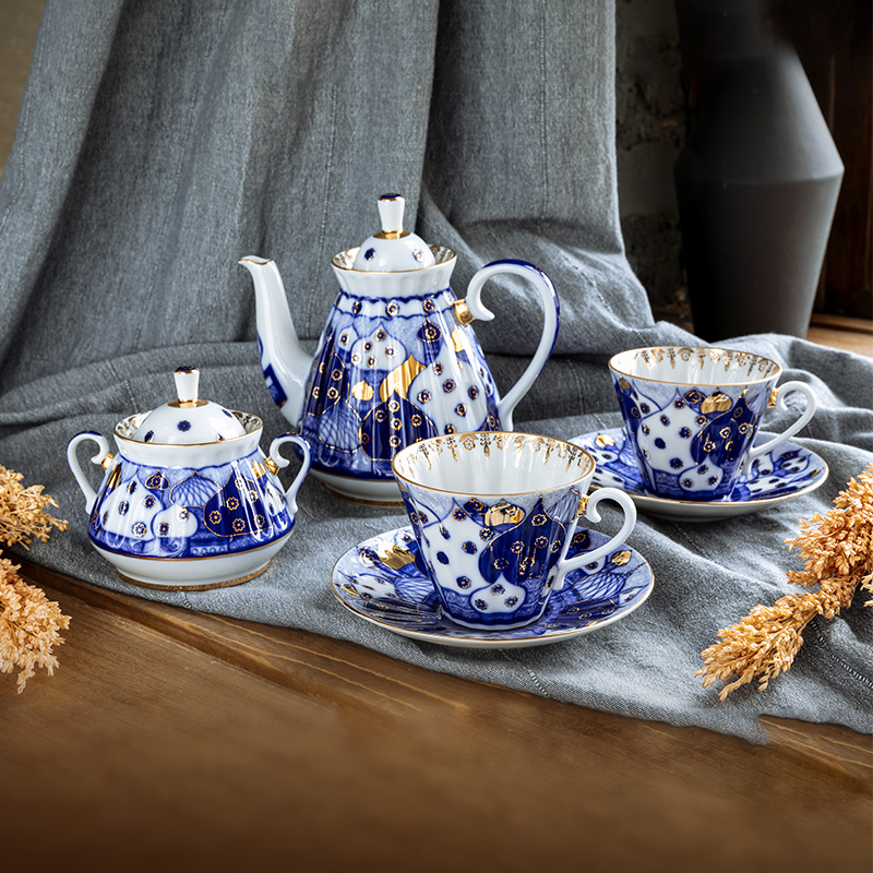 【精选】俄皇LOMONOSOV屋顶花园系列咖啡杯碟高档精致欧式下午