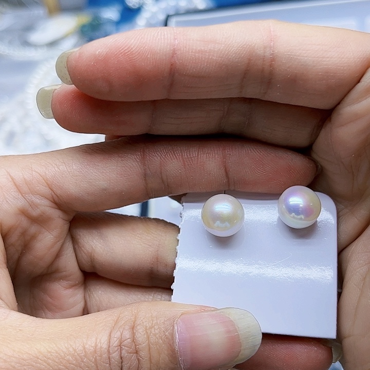 淡水珍珠胸饰银S925镶嵌倩*作