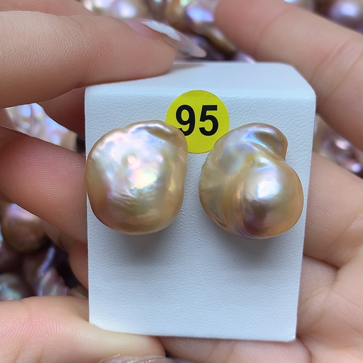 淡水珍珠耳饰银S925镶嵌