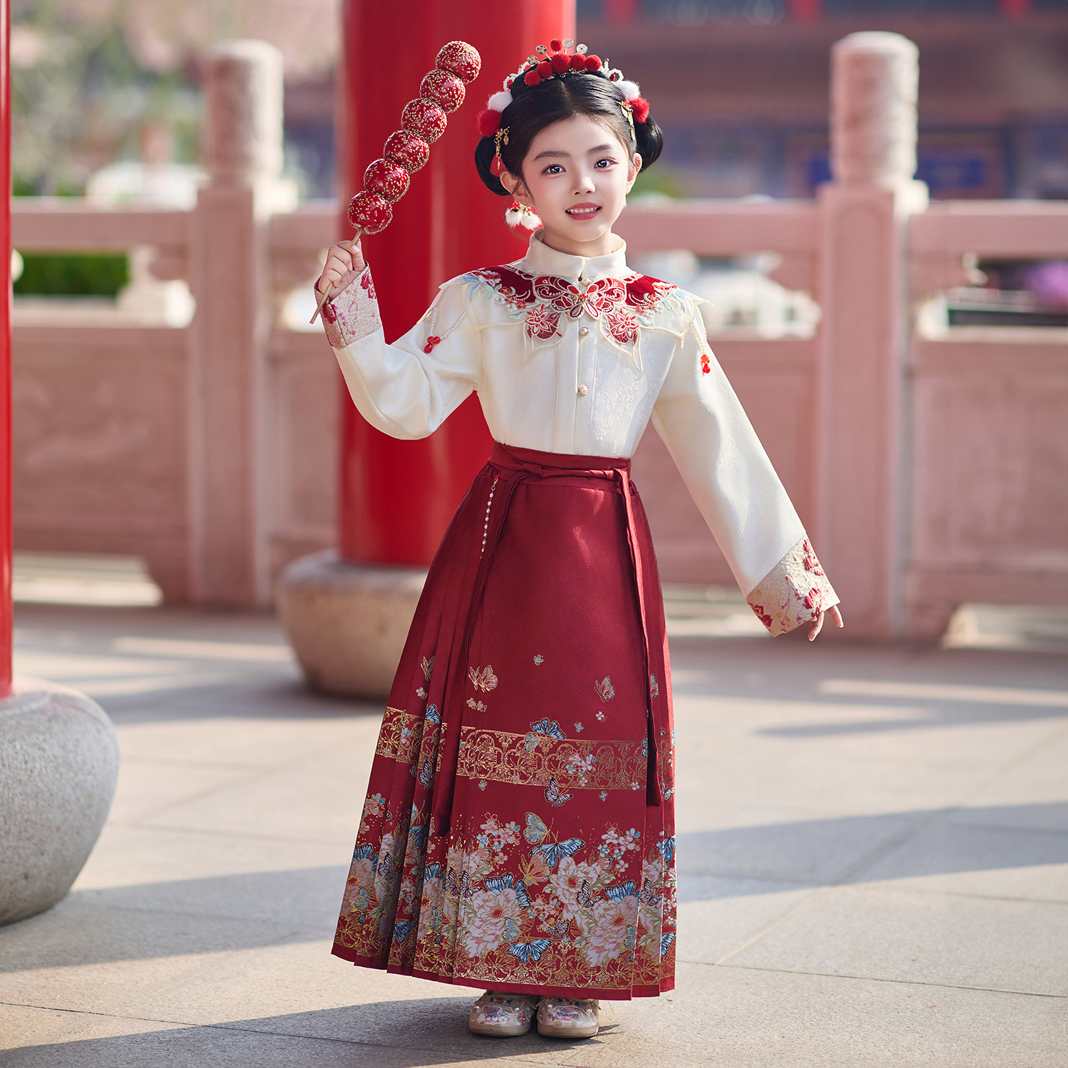 槿木缘【槿木缘】马面裙女童2025新款明制小贵女汉服新年冬拜年服冬