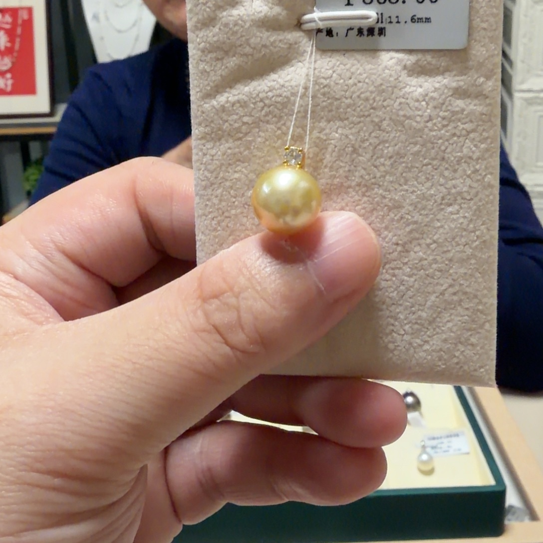 海水珍珠银S925镶嵌吊坠(不含链)