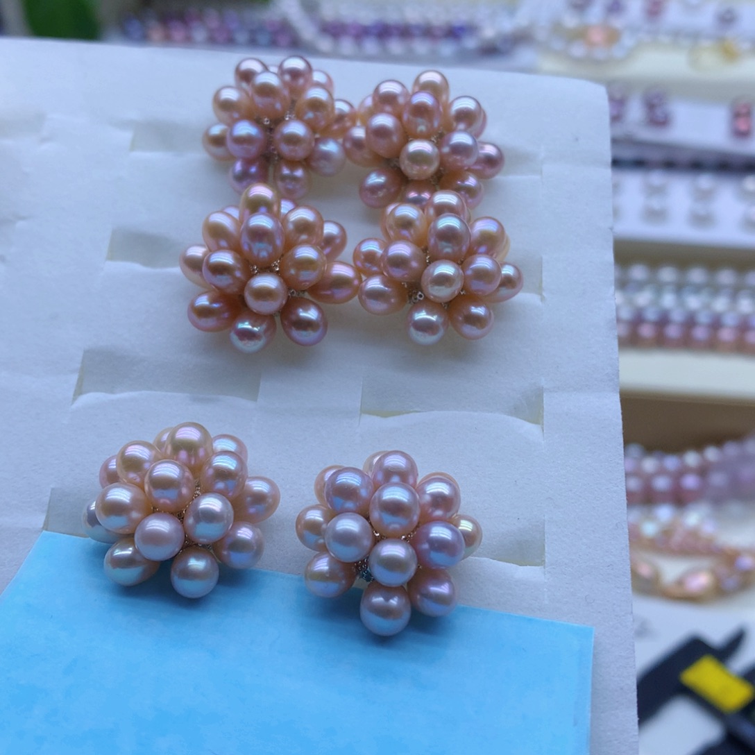 淡水珍珠耳饰未镶嵌大*儿