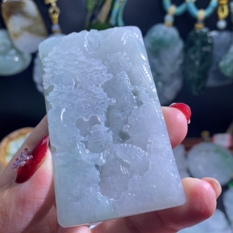 【闪购商品】颈饰未镶嵌翡翠山水