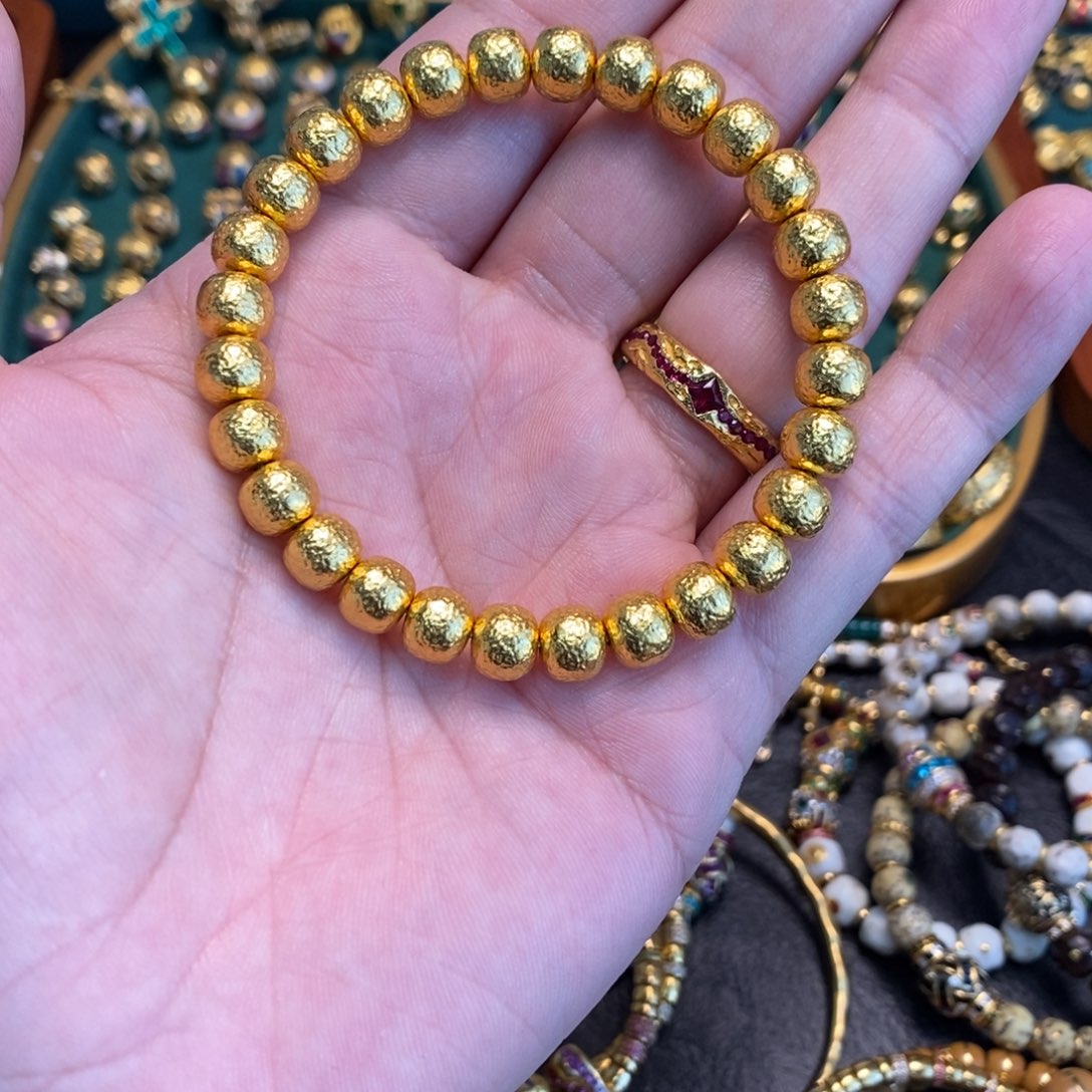 手链足金镶嵌合成立方氧化锆