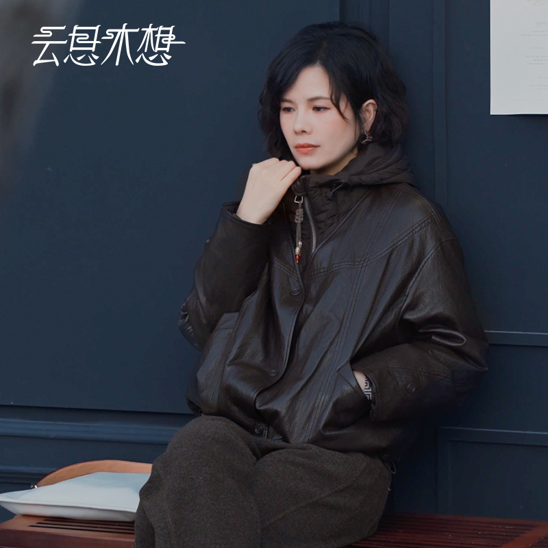 Ysimo-X云思木想  江月吟风  新款加厚连帽长袖保暖鹅绒服14434