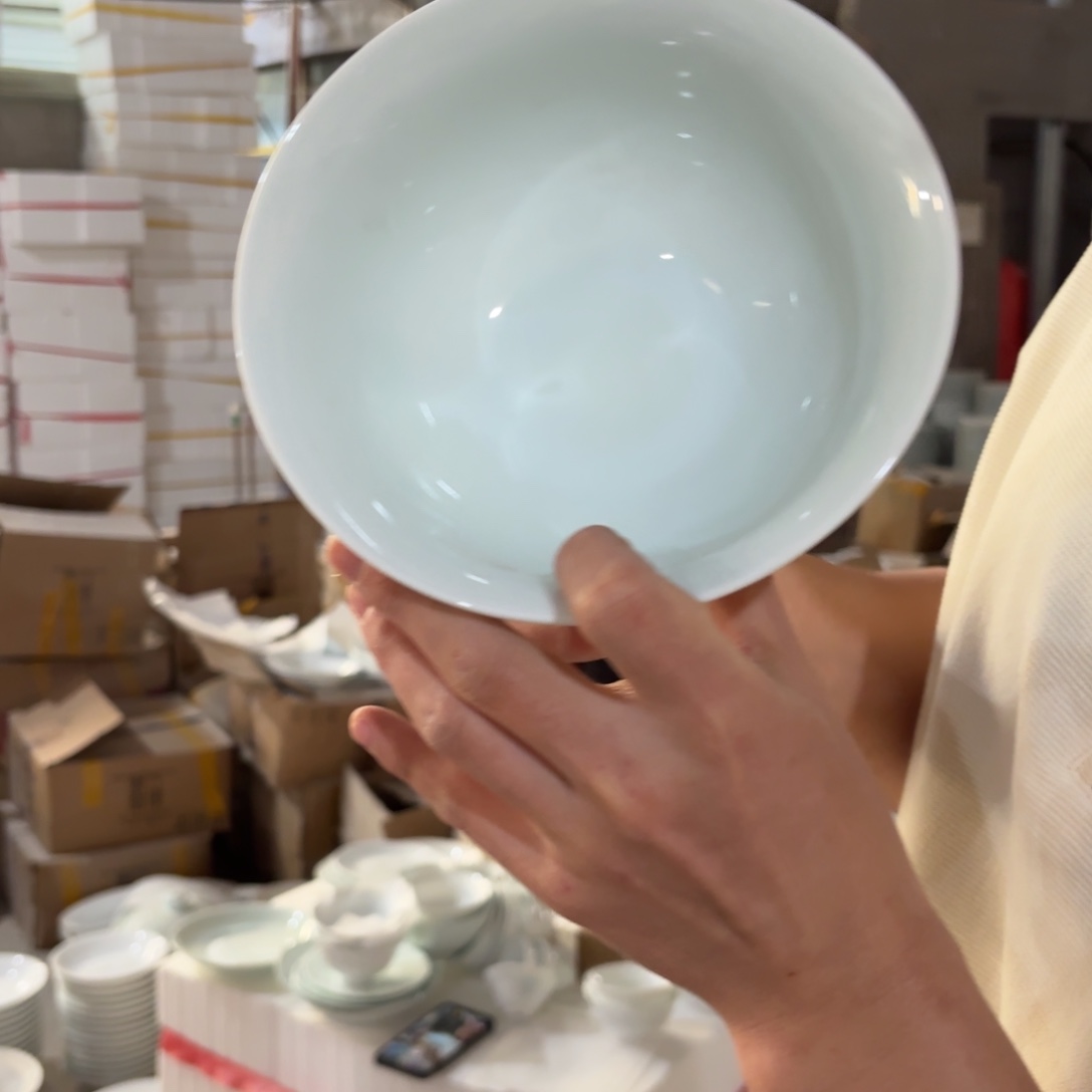 陶瓷7英寸影青面碗2只（源头工厂）