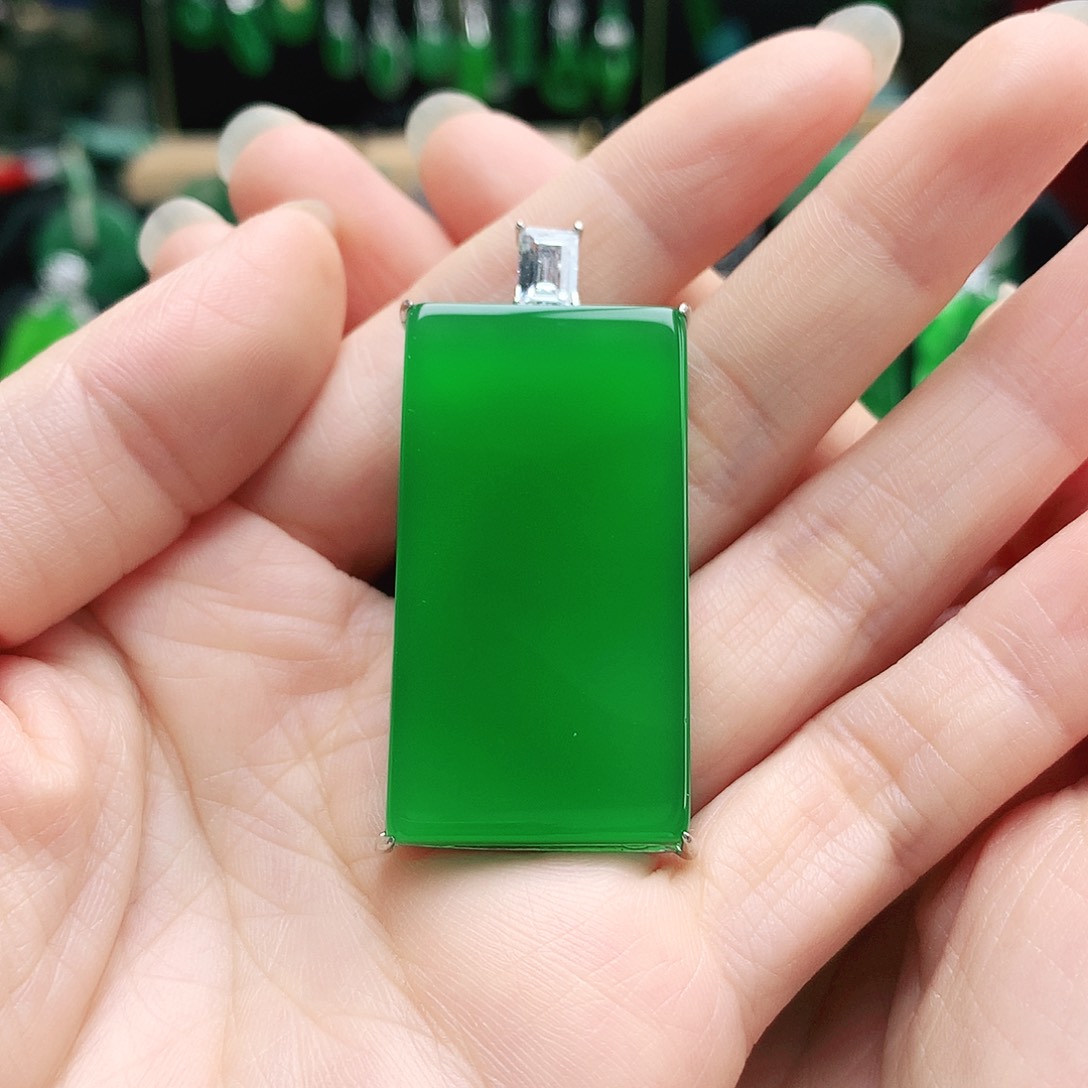 银S925镶嵌吊坠玛瑙/玉髓