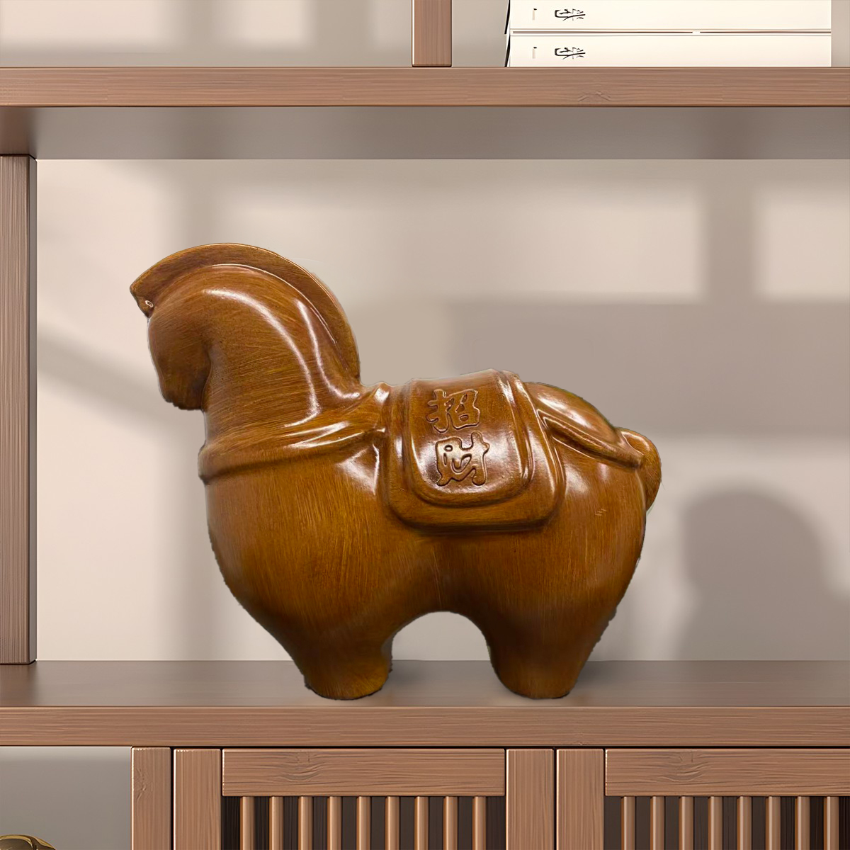 马上有钱摆件招财客厅酒柜轻奢高档高级感玄关装饰品乔迁礼物开业