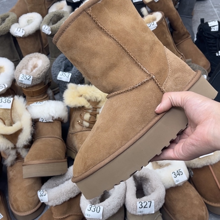 栗色厚底平口38码