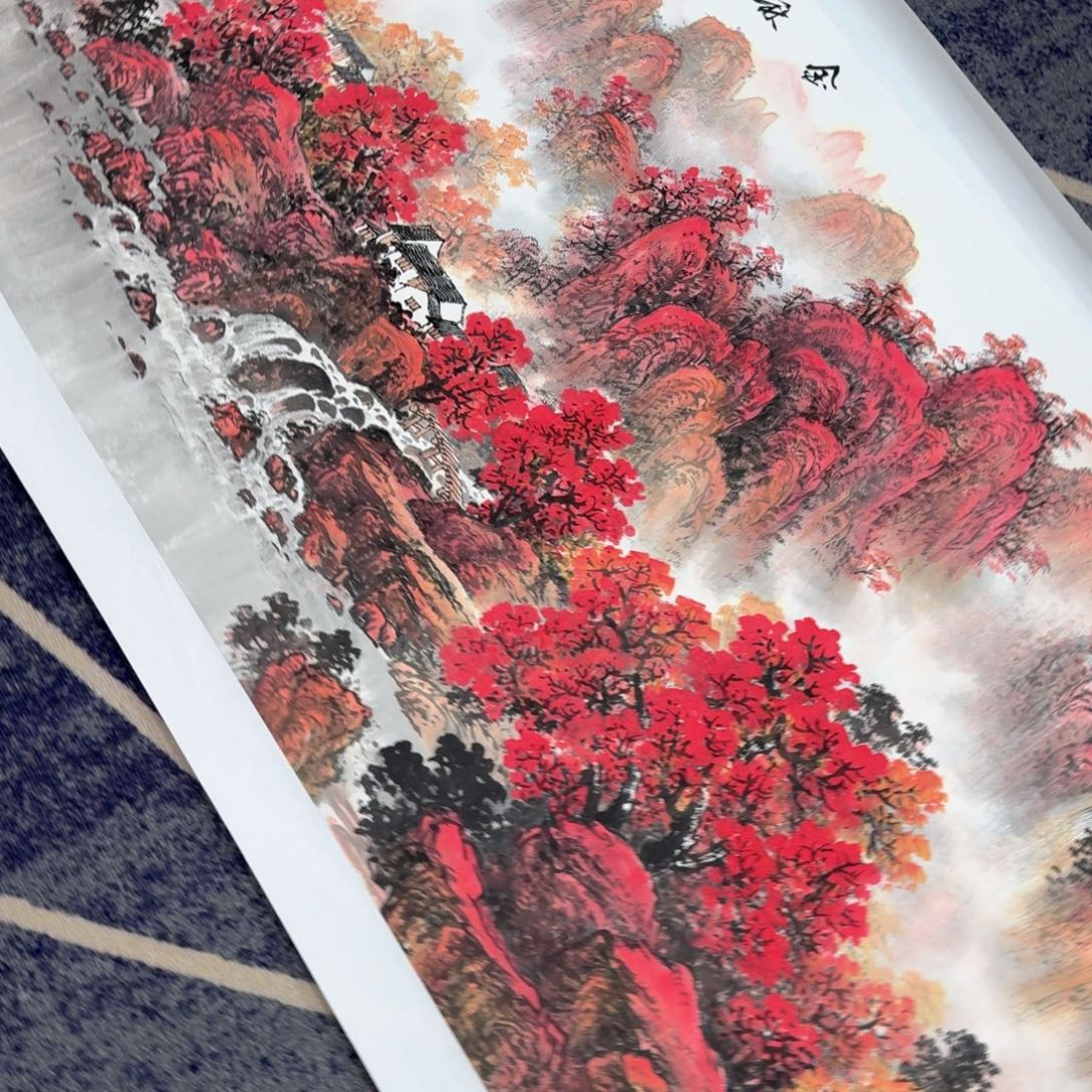 国画国画纯手绘山水花鸟