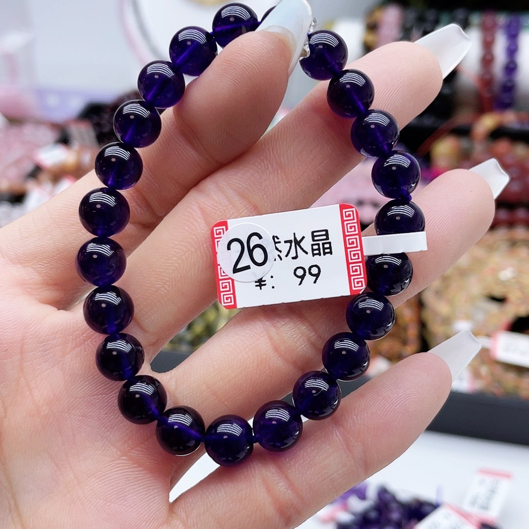 水晶手链未镶嵌乌拉圭8mm+