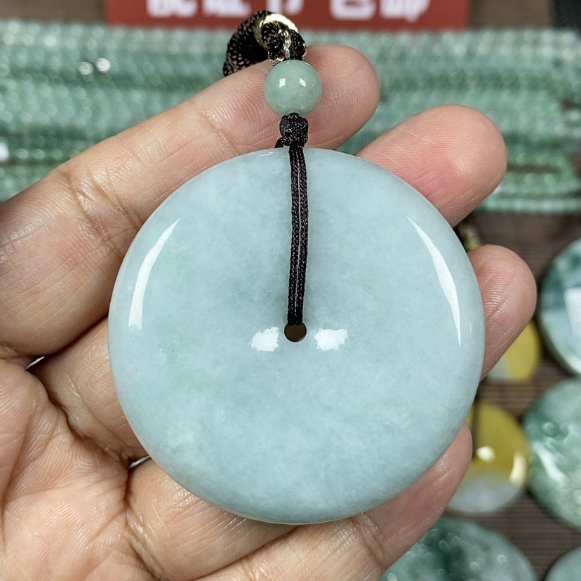 【闪购商品】翡翠颈饰未镶嵌玉吊坠翡翠玉大款厚装平安扣