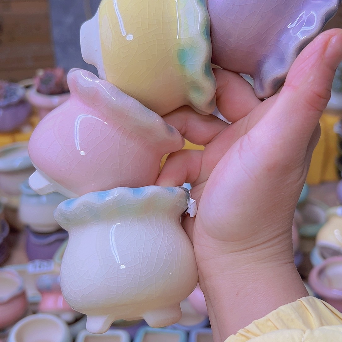 红陶陶瓷花盆当场满12包邮