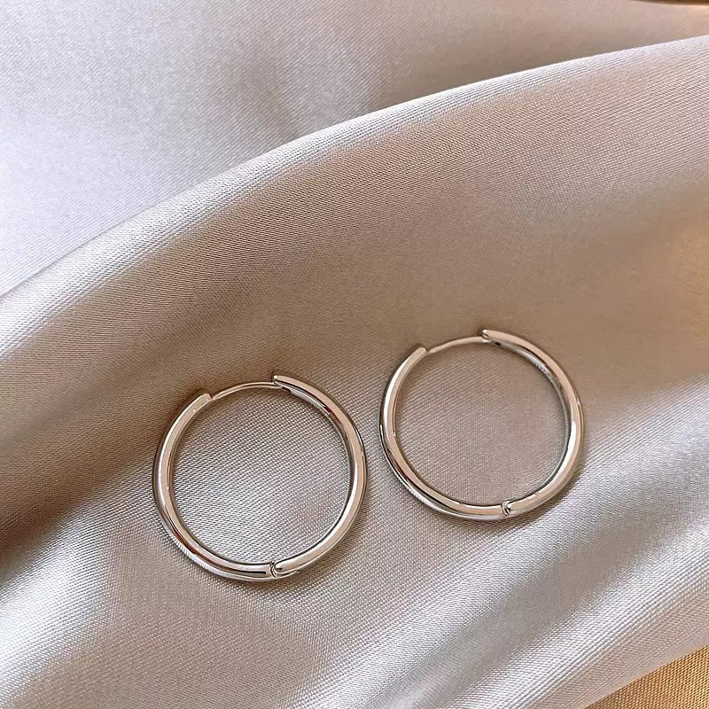 铜合金耳饰 17732 满镶嵌非石耳扣 银色底