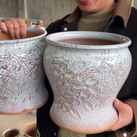 紫砂花盆高21口20————-