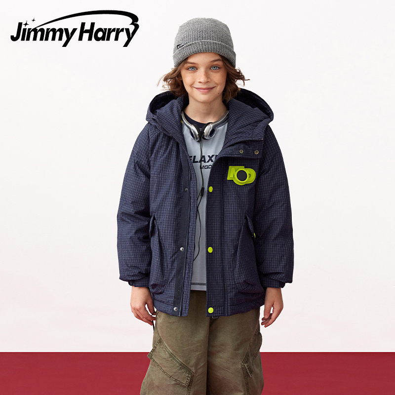 吉米妈【格章小宇宙】中大童极寒羽绒服防水中长款防风加厚-DY2580