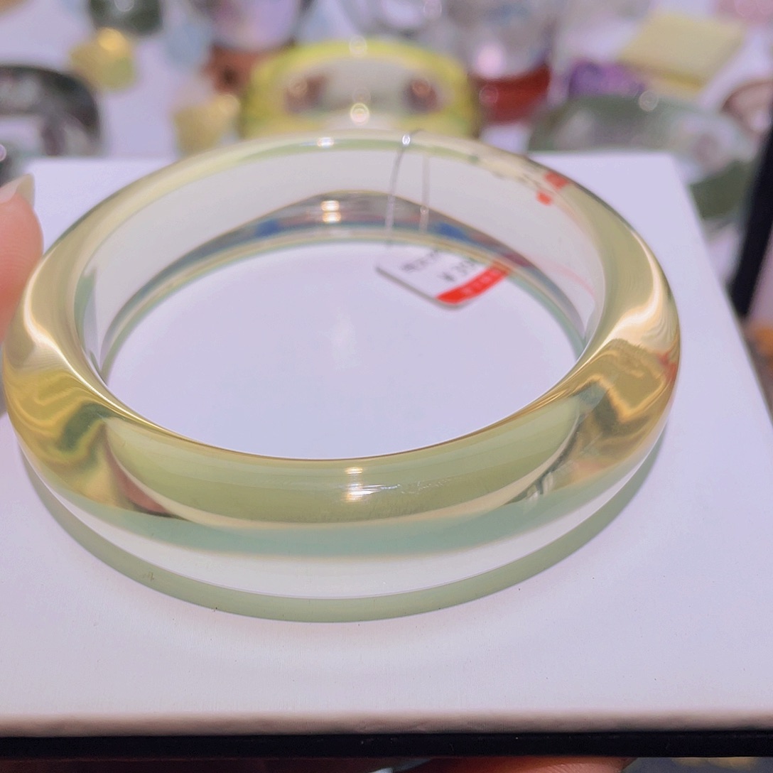 水晶手镯未镶嵌^****^天然黄水晶全净体高货