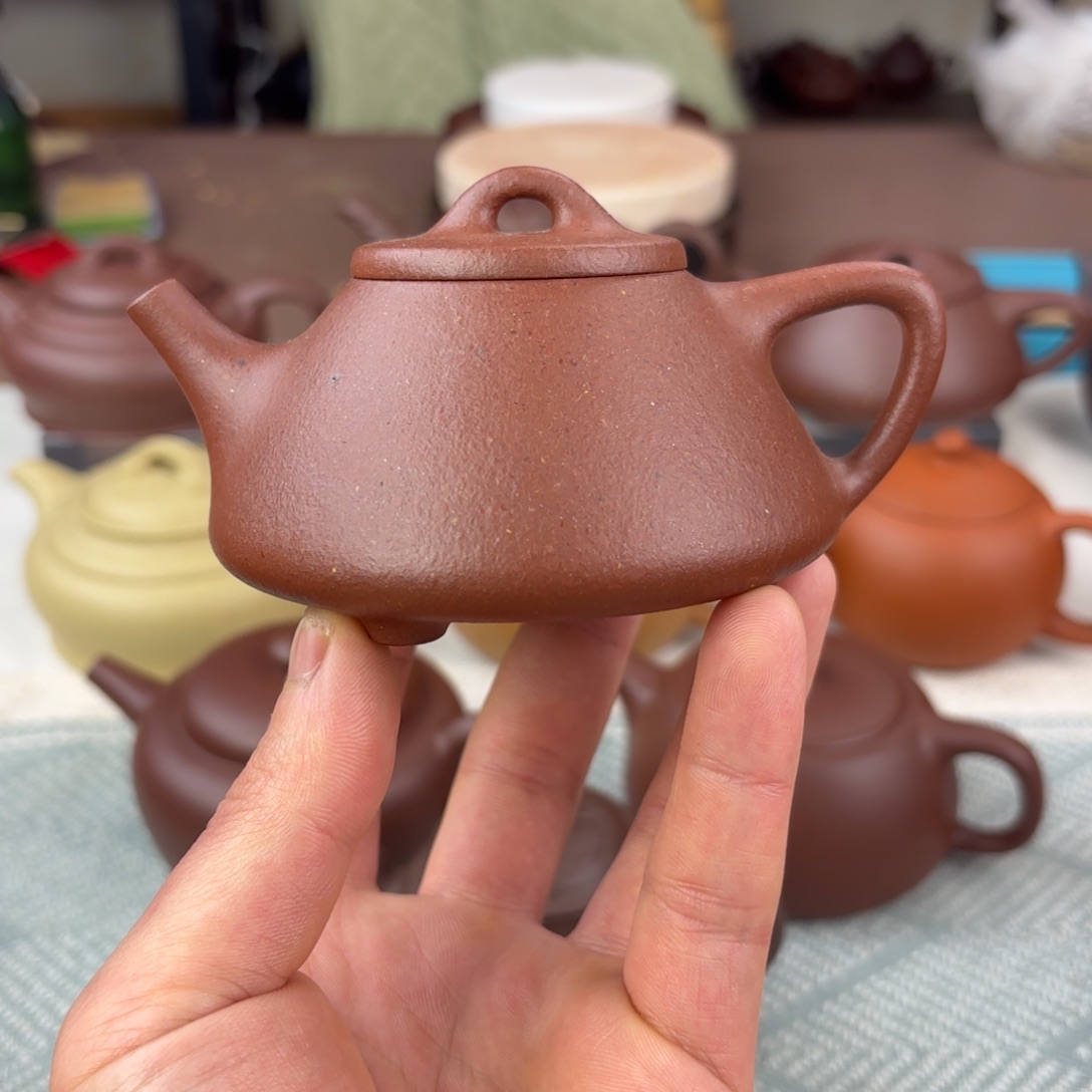 紫砂茶壶子冶石瓢 紫泥 150cc