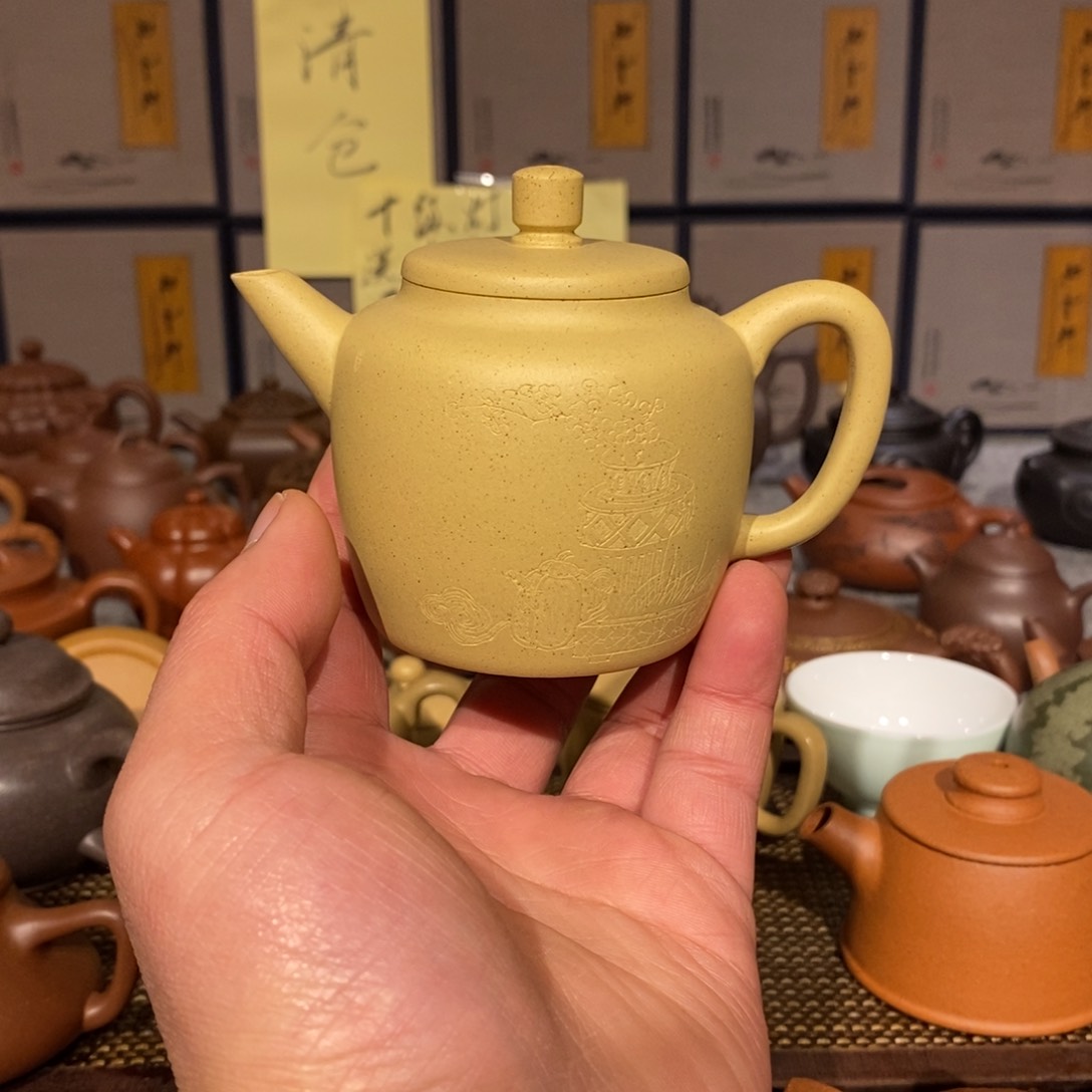 紫砂茶壶高温段泥不吐黑汲直190cc