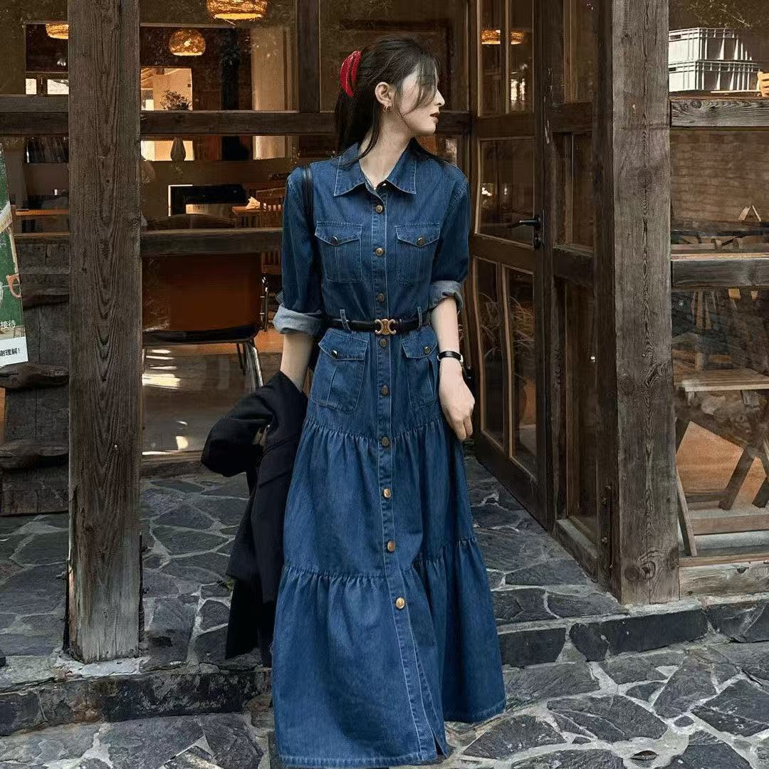 [旬子]4号 甜美温柔风牛仔连衣裙