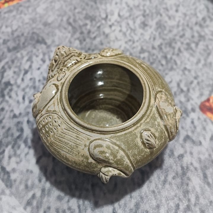 陶瓷农***红青瓷水孟一个完整