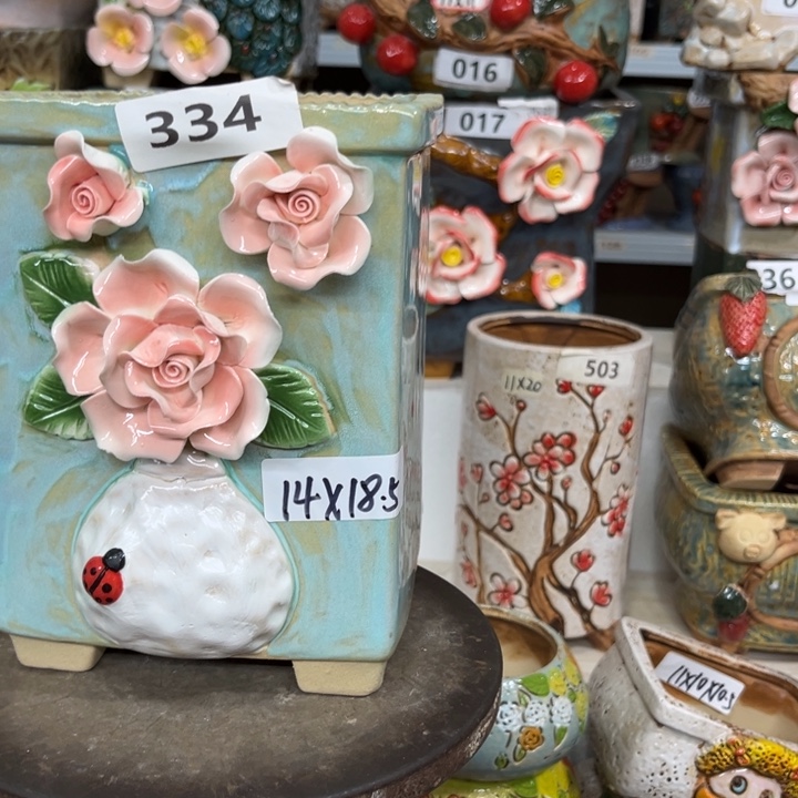 紫砂花盆粗陶材质多肉花盆