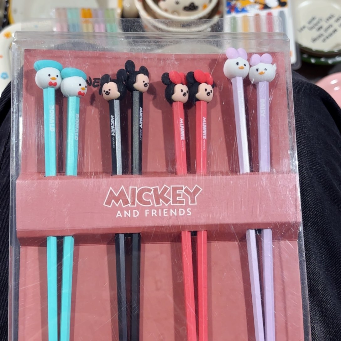 白瓷迪家一般四双装卡通筷子