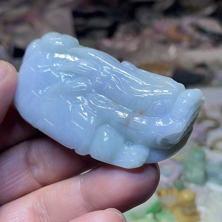 翡翠未镶嵌吊坠(不含链)龙龟