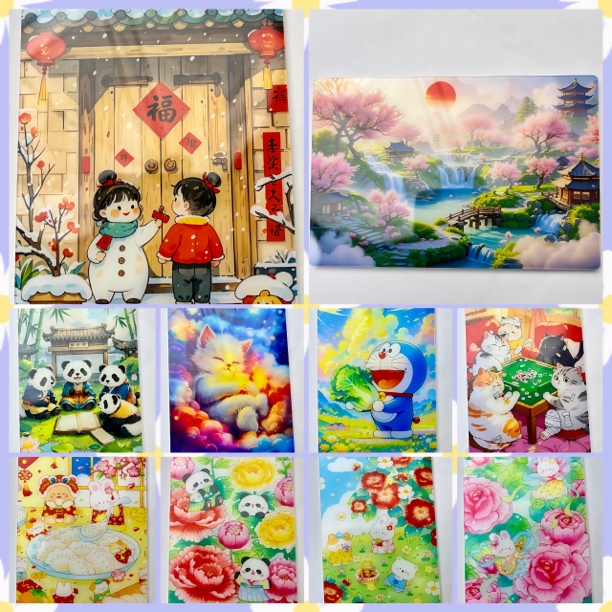 十字绣针吸板亚克力材质加厚磁力12x8厘米大尺寸可挂线卡通针吸