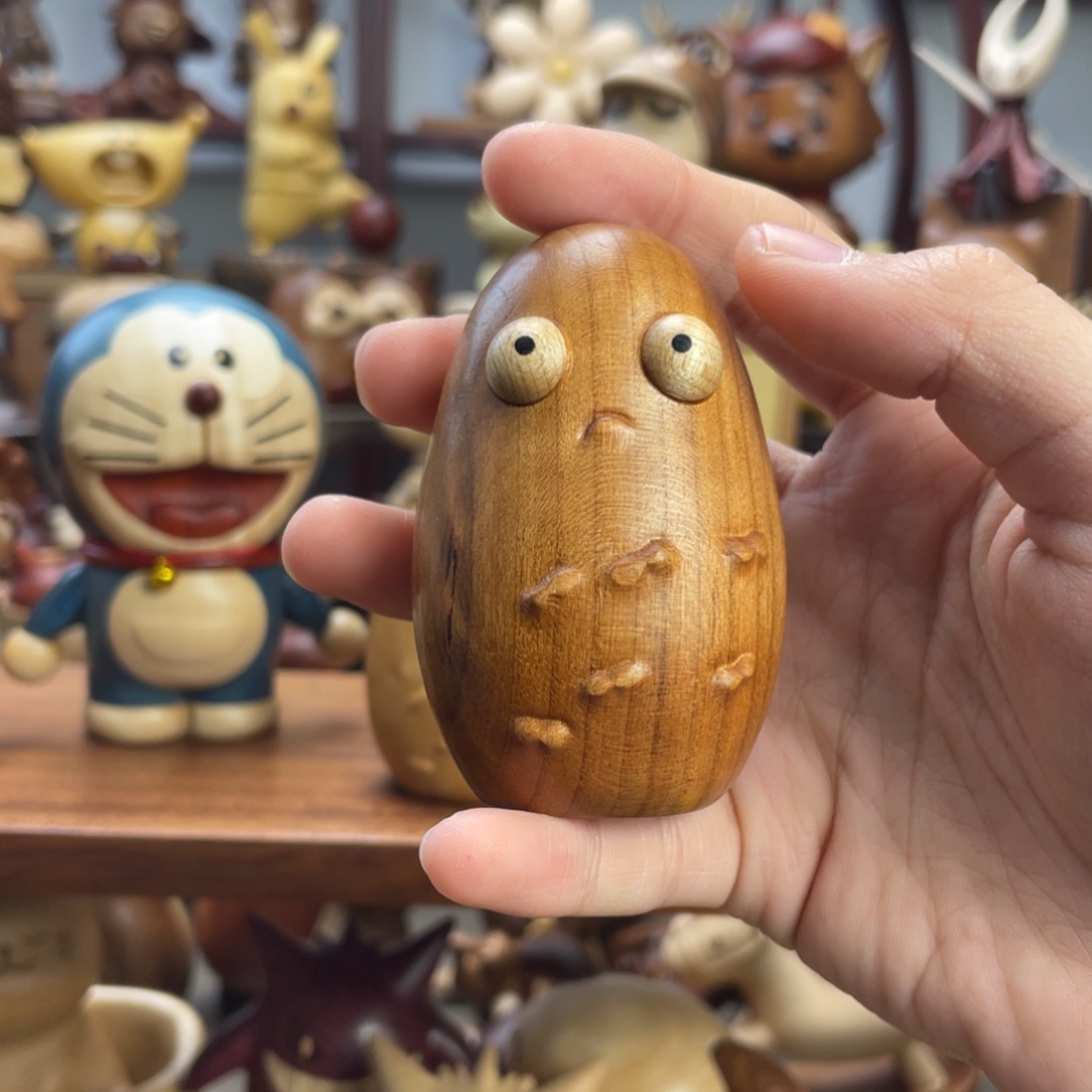 木微瑕坚果摆件樱桃木