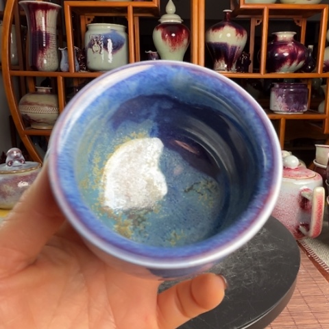 当代牛家钧窑牛自恒老师钧瓷杯