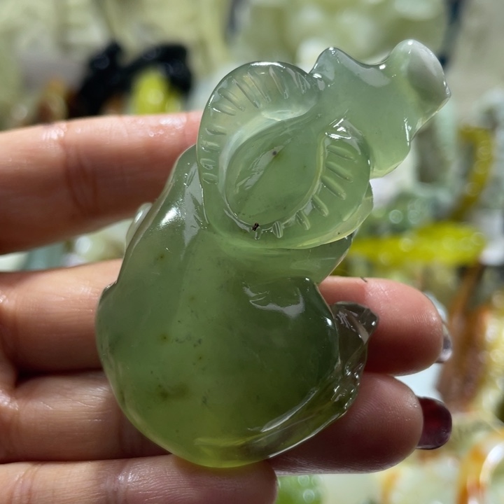 岫玉未镶嵌手把手把