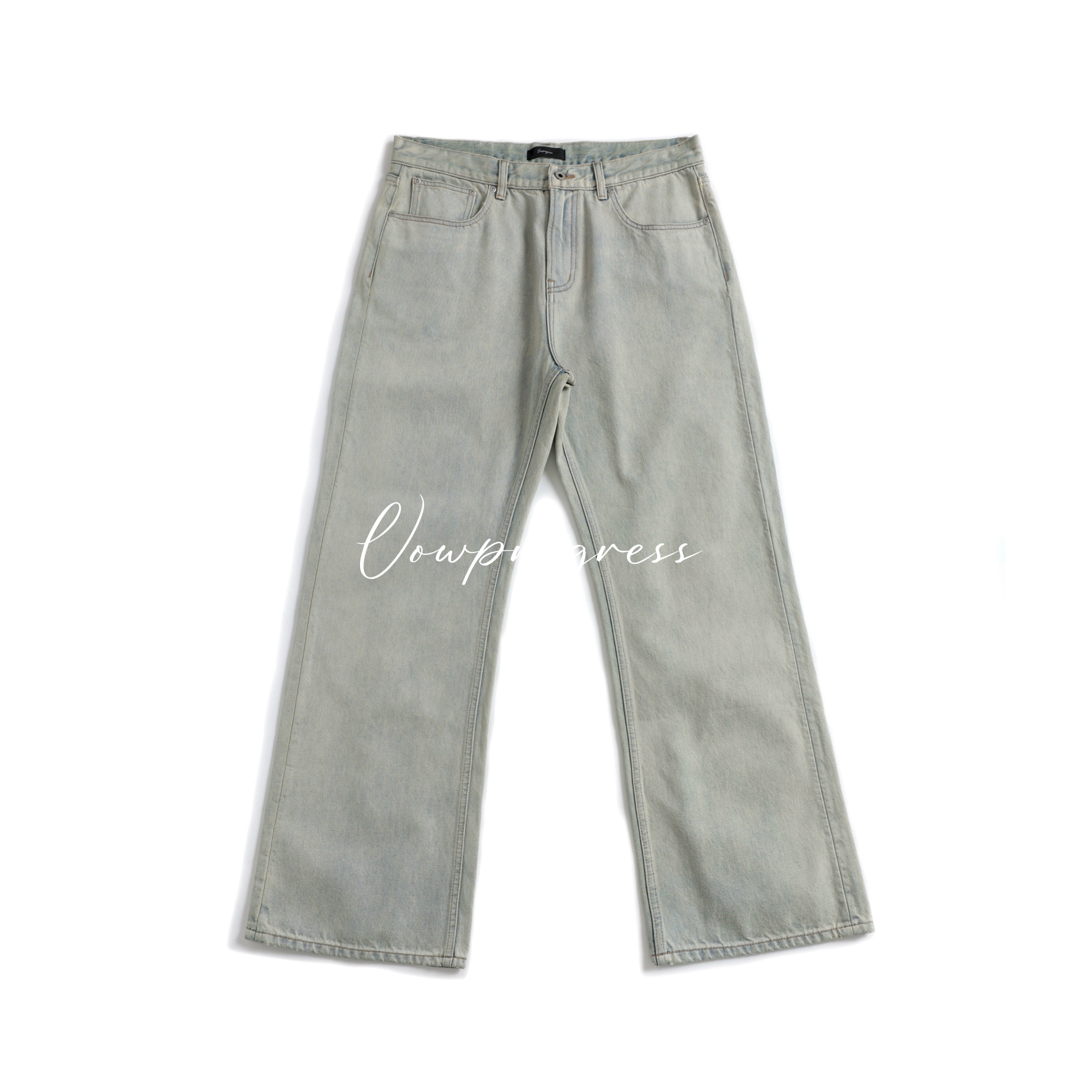 VOWPROGRESS 015意大利Candiani石膏水洗elegant素牛直筒牛仔裤