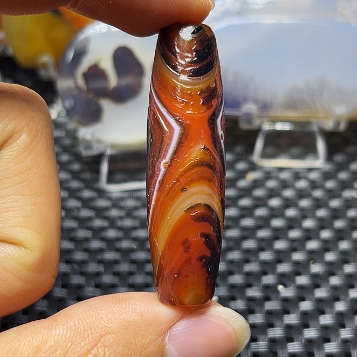 黑***！玛瑙/玉髓未镶嵌颈饰