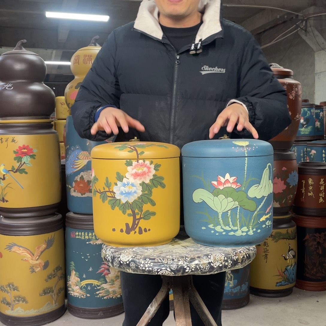 宜兴原矿紫砂茶叶罐