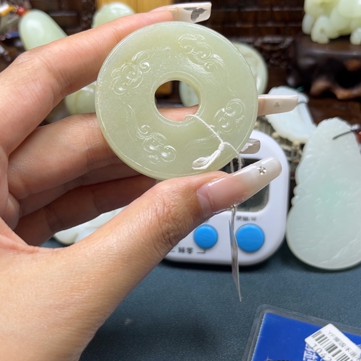 和田玉未镶嵌颈饰稻***c