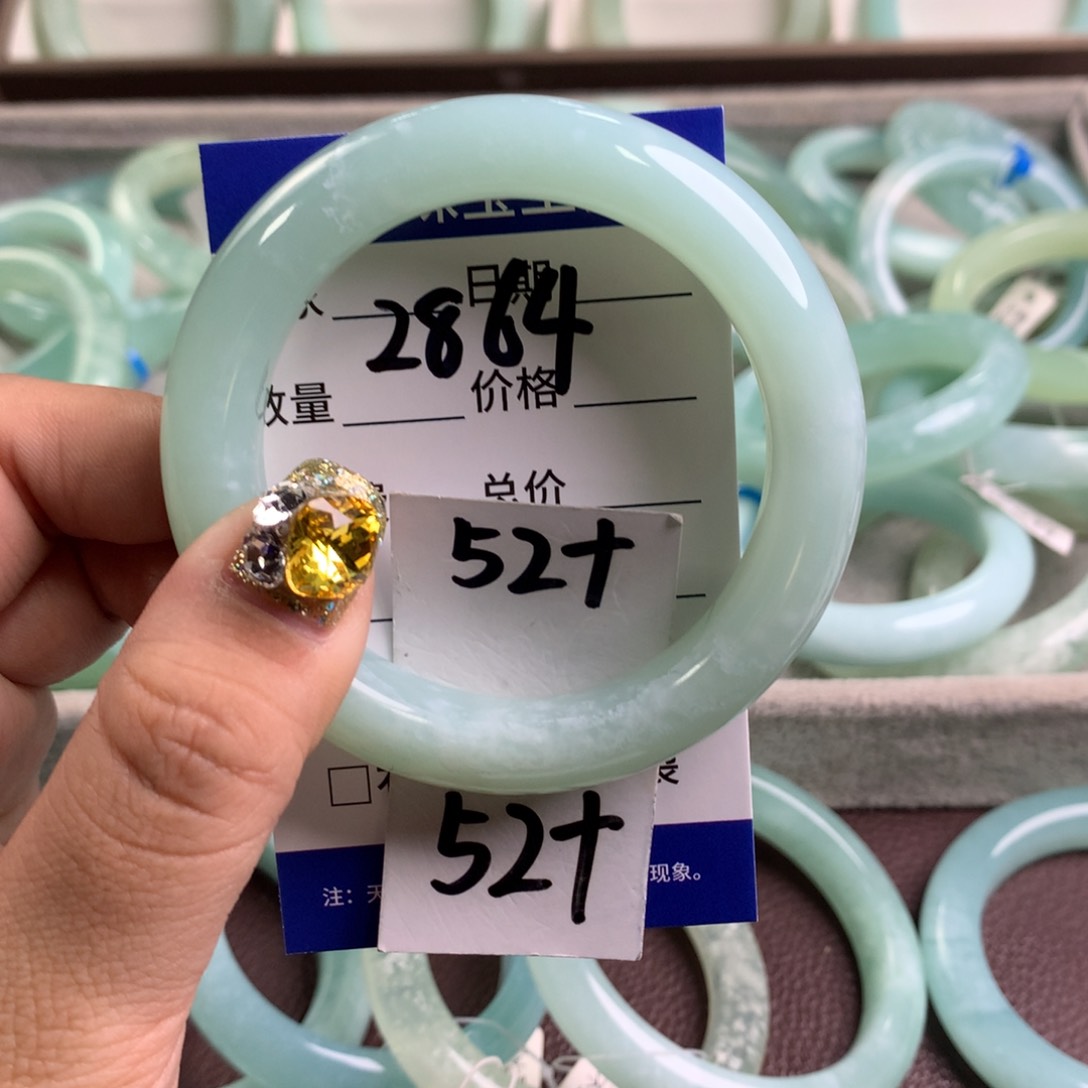 蛇纹石玉手镯未镶嵌2864