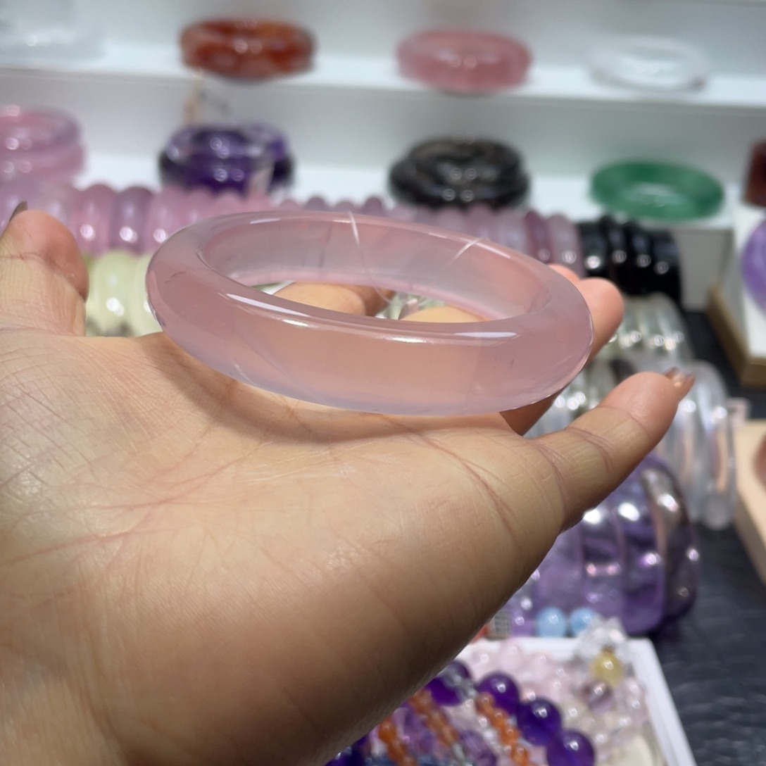 水晶手镯56圈口25号未镶嵌