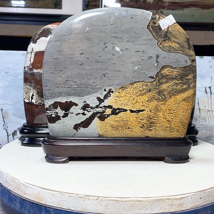 【闪购商品】石材黑*广西天然国画精品