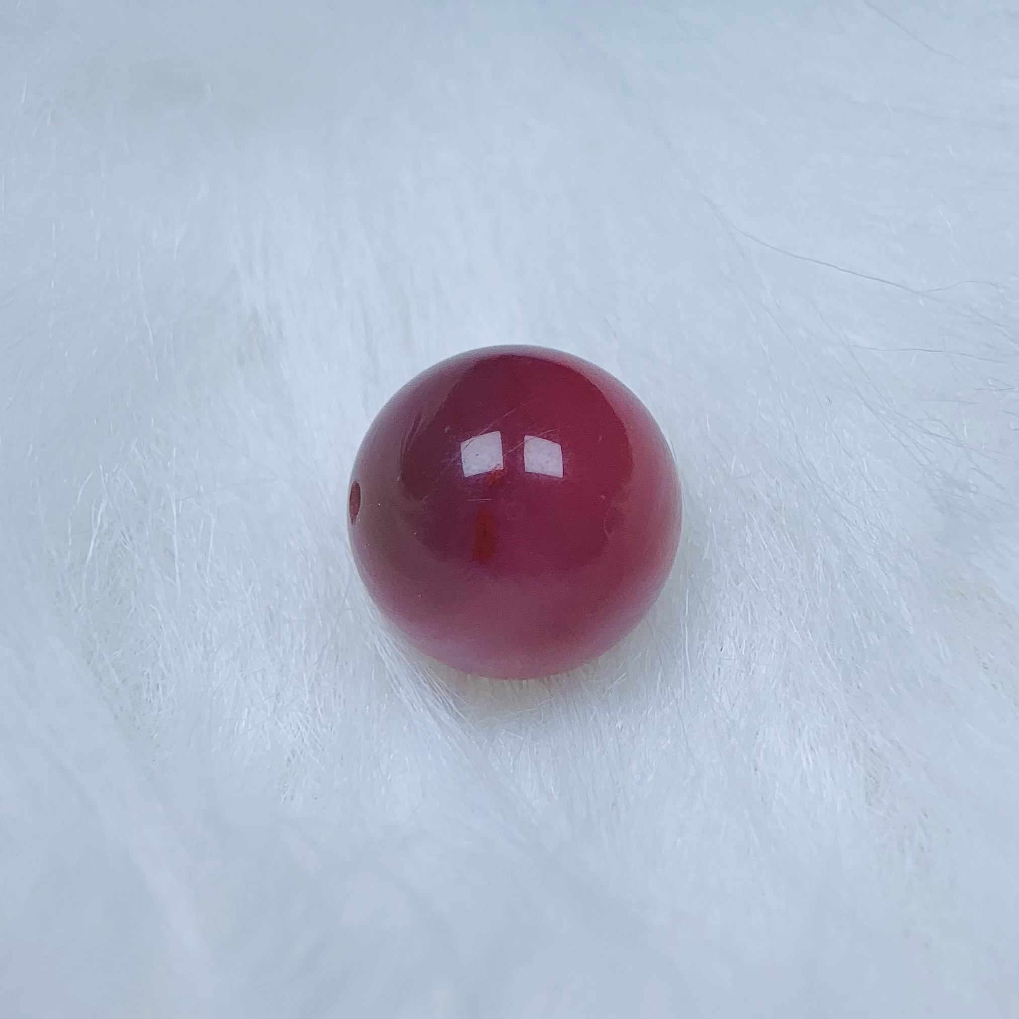 天然老矿盐源玛瑙俏色草花单颗挂件精工雕刻约13mm+