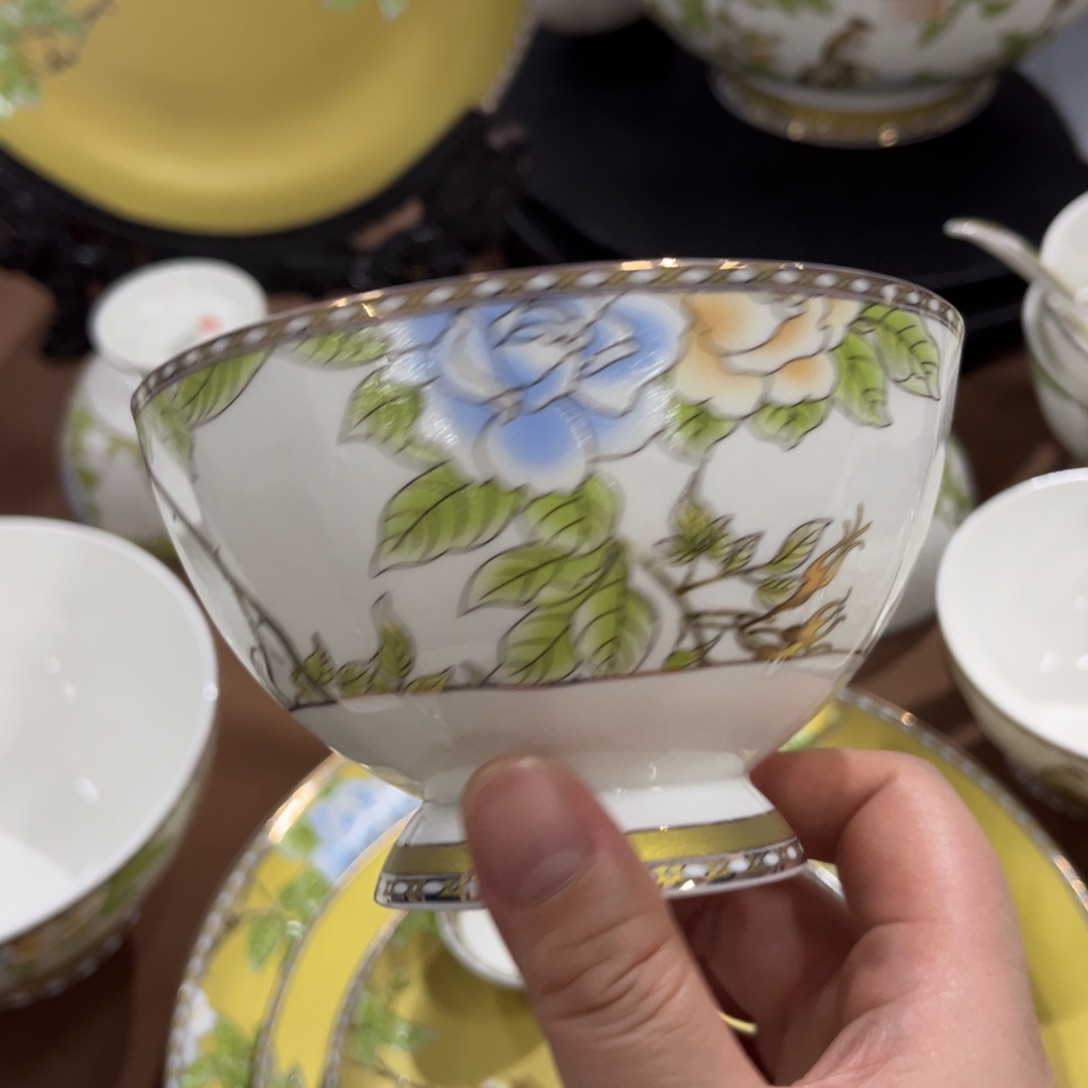 瓷片微瑕4.5寸6个琴瑟合鸣666666