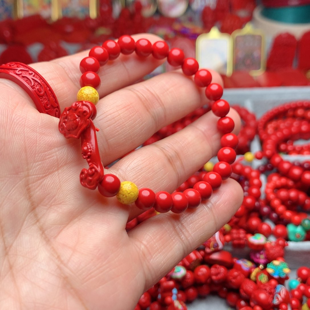 天然辰砂工艺品朱砂手串