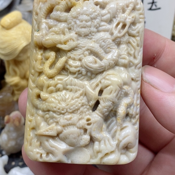 颈饰未镶嵌硅化珊瑚（珊瑚玉）