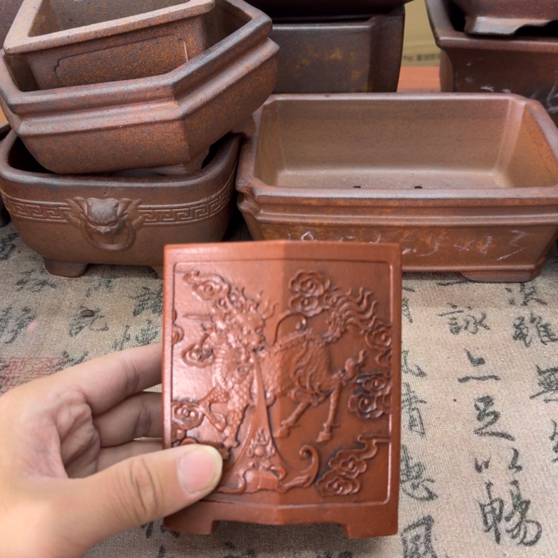 紫砂花盆49号宜兴紫砂正品8.5x6.5x10