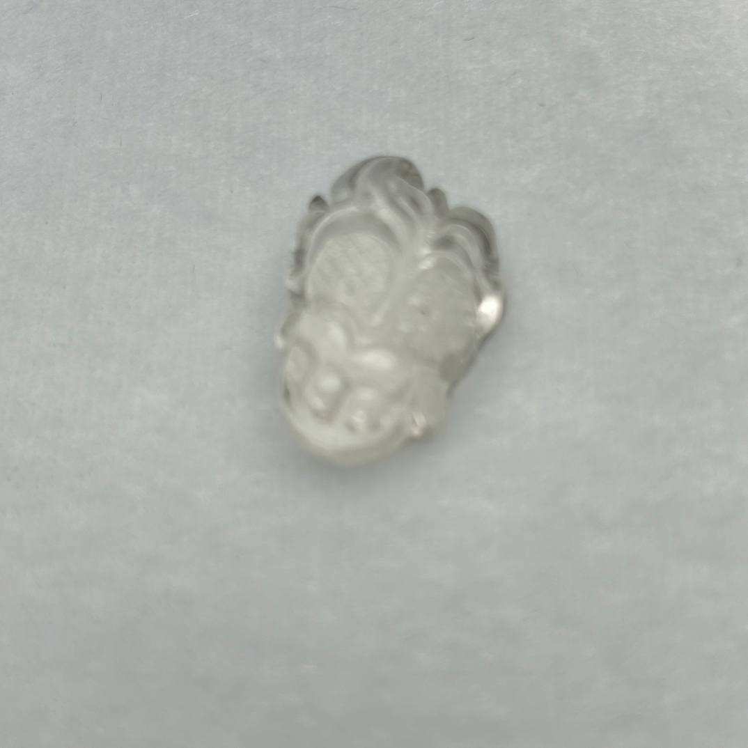 天然白水晶小金鱼吊坠