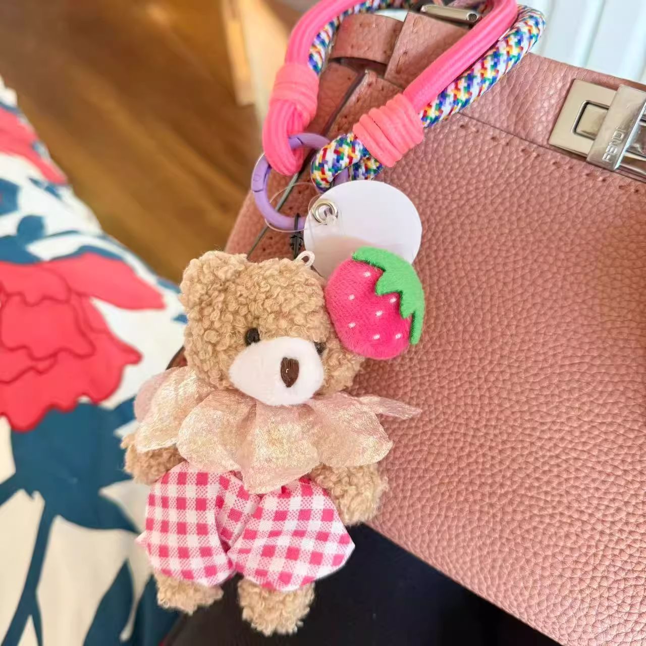 新款超级可爱韩国手工毛绒小熊小狗包包挂件书包挂饰钥匙扣玩偶挂