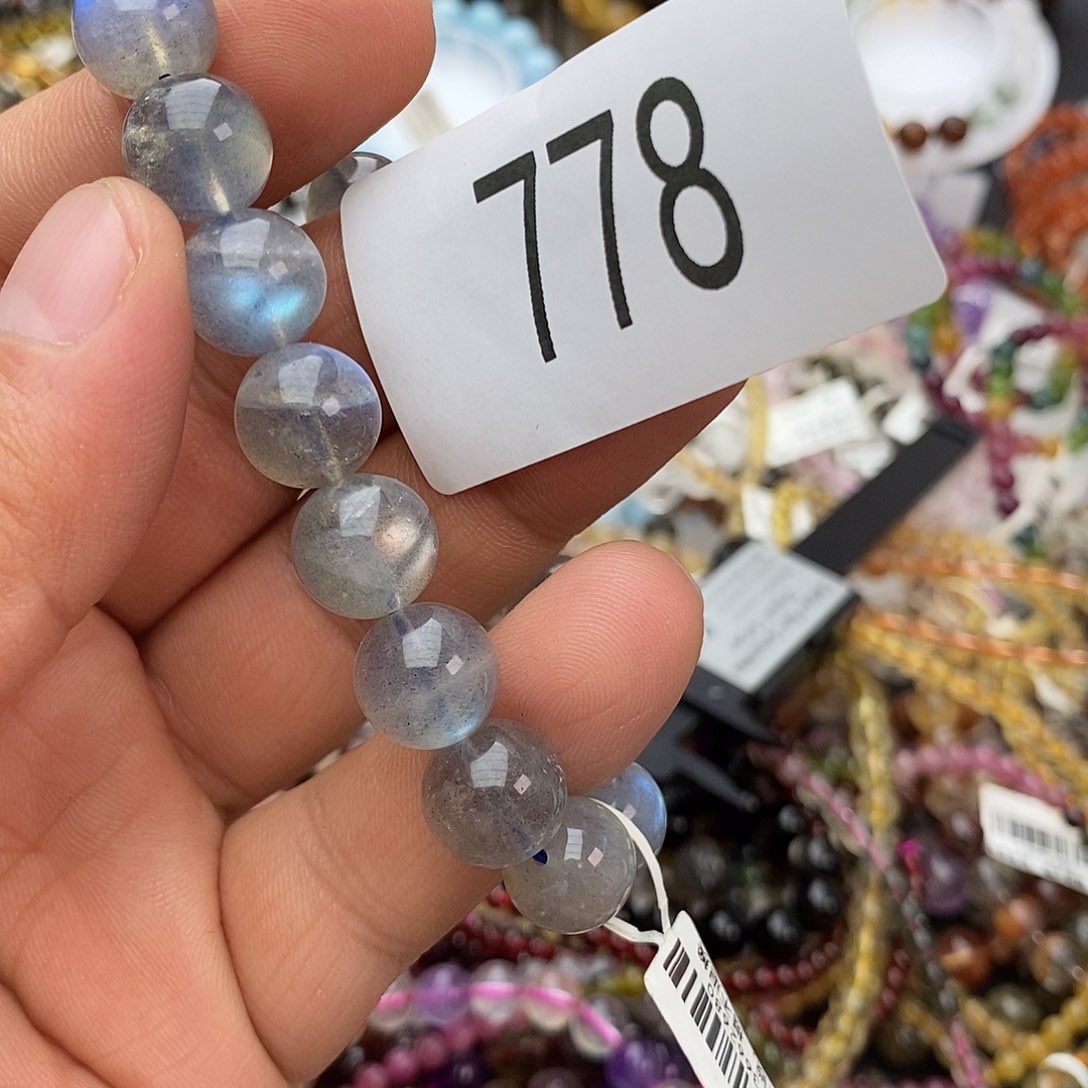 拉长石手链未镶嵌手链