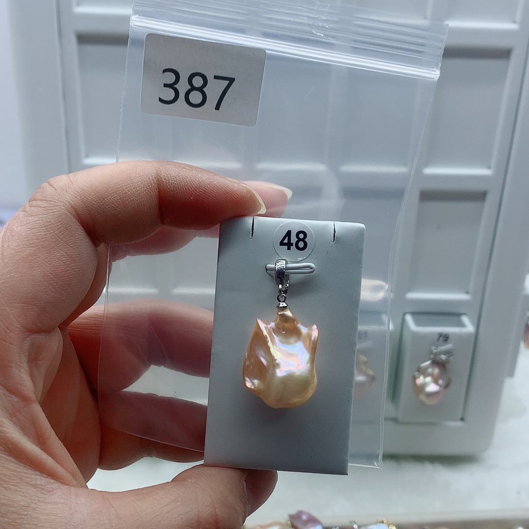 合金淡水珍珠吊坠(不含链)