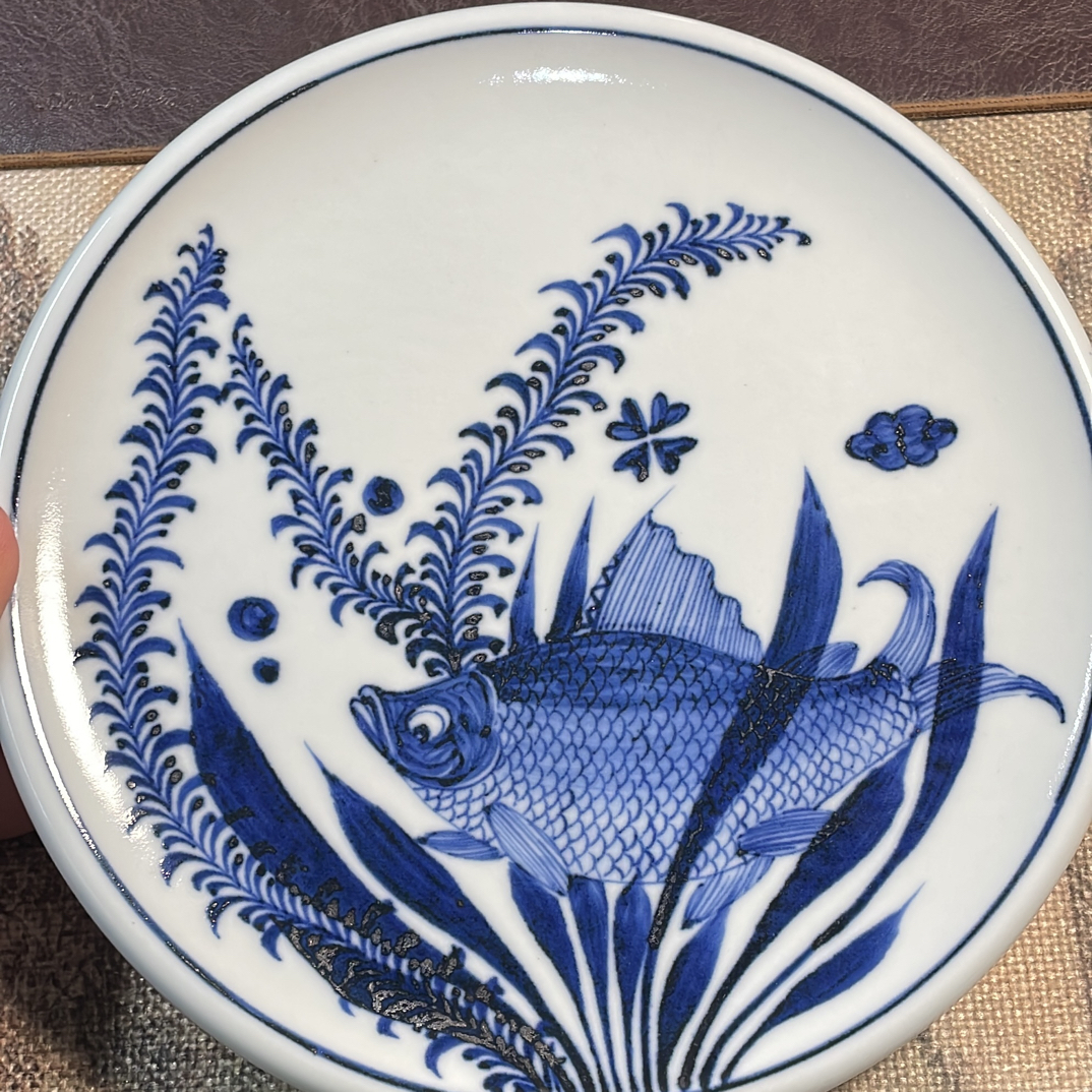 付明华鳊鱼圆盘壶承