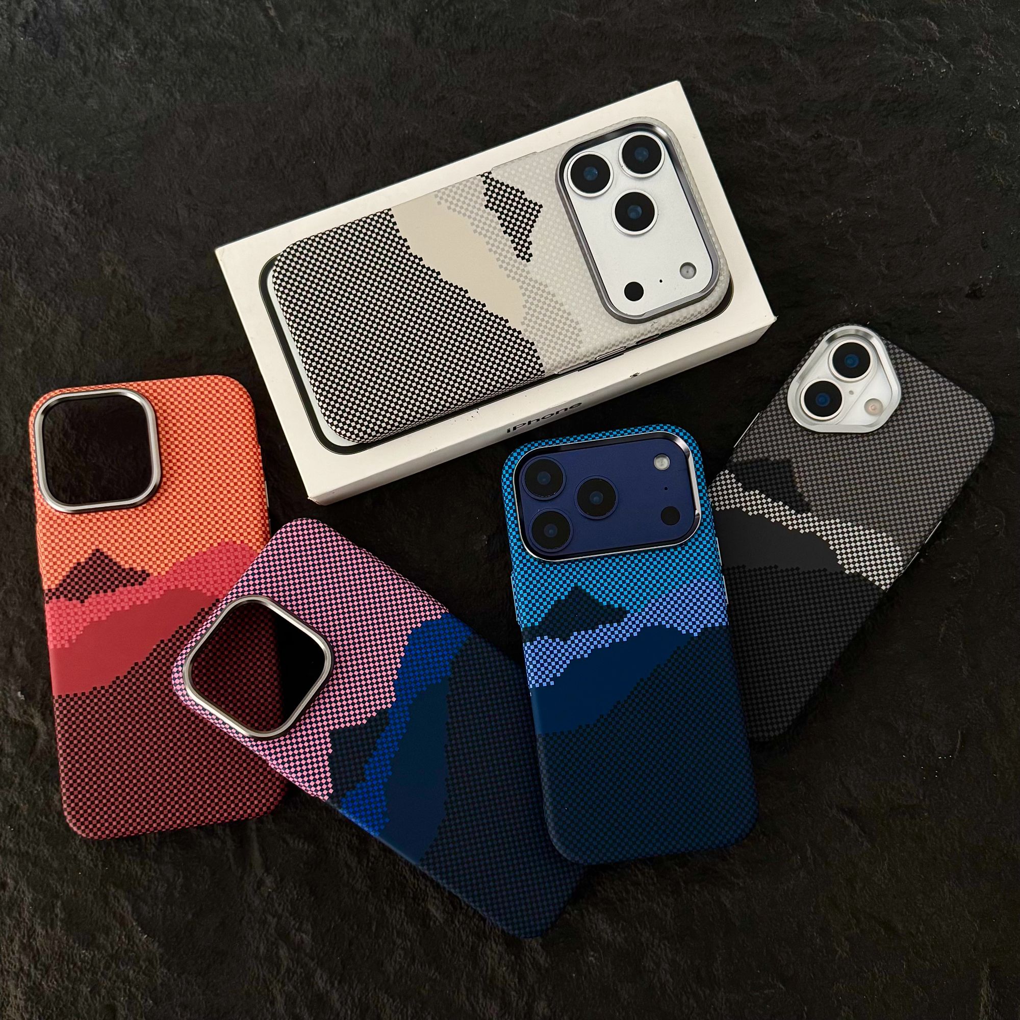 磁吸【高山系列】适用苹果iPhone16Promax手机壳像素风15强磁裸机17